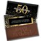 12 Pcs 50th Birthday Candy Party Favors in Bulk Embossed Belgian Chocolate Bars